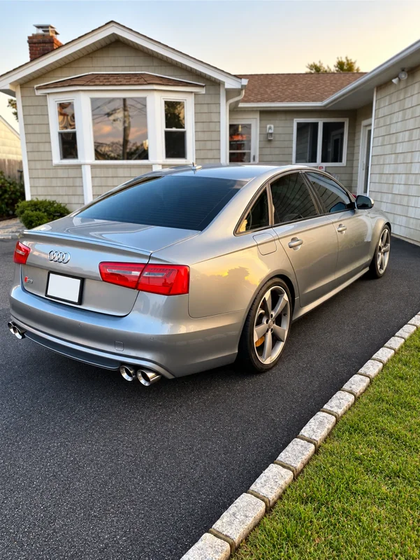 Silver Audi exterior finish