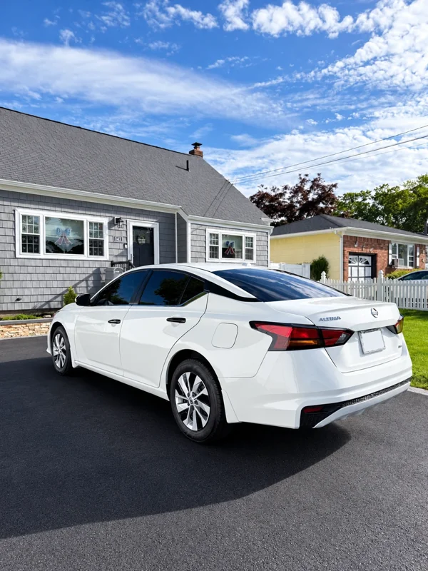 White Nissan Altima exterior finish