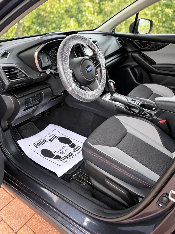 Subaru interior — after detailing